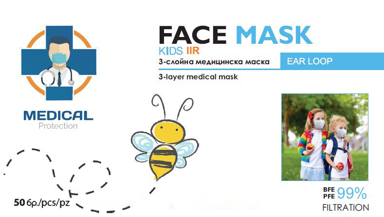 Isoleren Vooraf fundament Mondmaskers / Mondkapjes Kids Mask kindermaskers - 3 laags IIR | Medische  Vakhandel