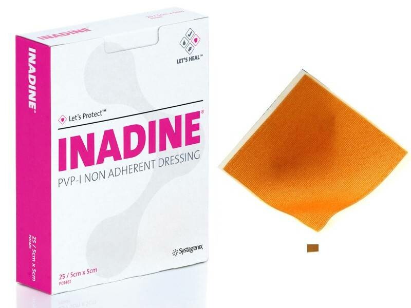 bijstand Retoucheren praktijk Inadine (povidonjodium) zalfgaas 9,5 x 9,5 cm 10 stuks | Medische Vakhandel
