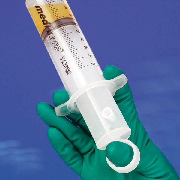 Mediplast Wund- und Blasenspritze 100ml aus PP mit Adapter für Luer Ansatz  und 3 Fingeröffnung steril P.à 20, Spritze, Injektion