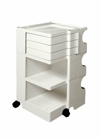 Boby plastic trolley 3/3 with 3 drawers B-Line